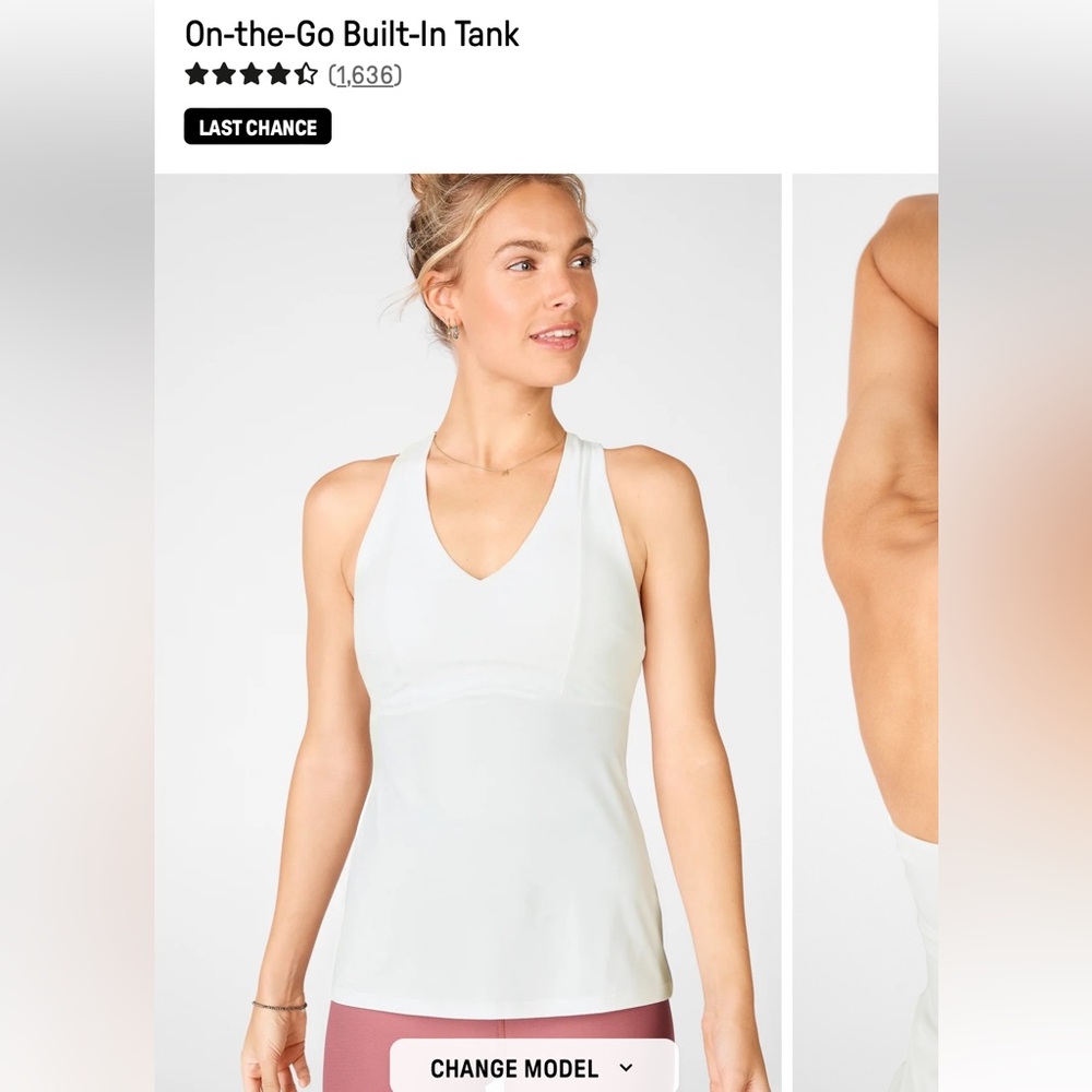 Fabletics NWT Mila Built-In-Tank size Medium